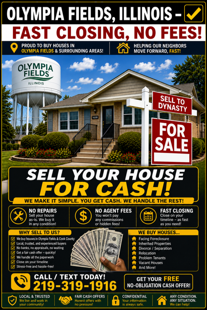 We Buy Houses in Olympia Fields Illinois