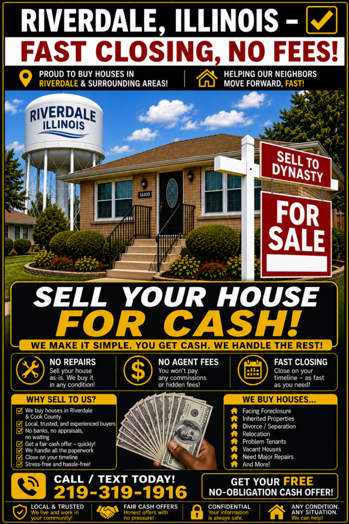 we buy houses in Riverdale Illinois
