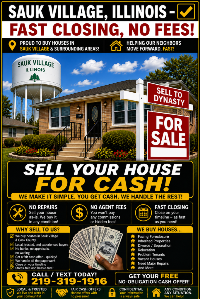 we buy houses in Sauk Village Illinois