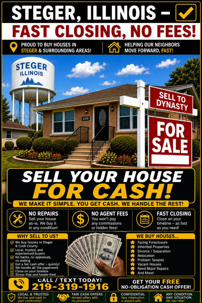 We Buy Houses in Steger, Illinois | Sell To Dynasty