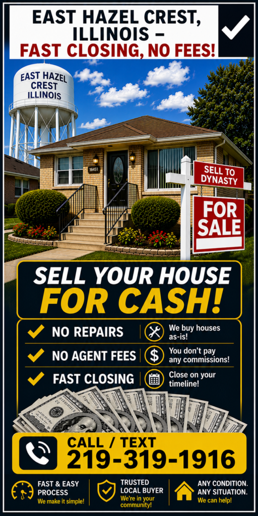 We Buy Houses in East Hazel Crest Illinois
