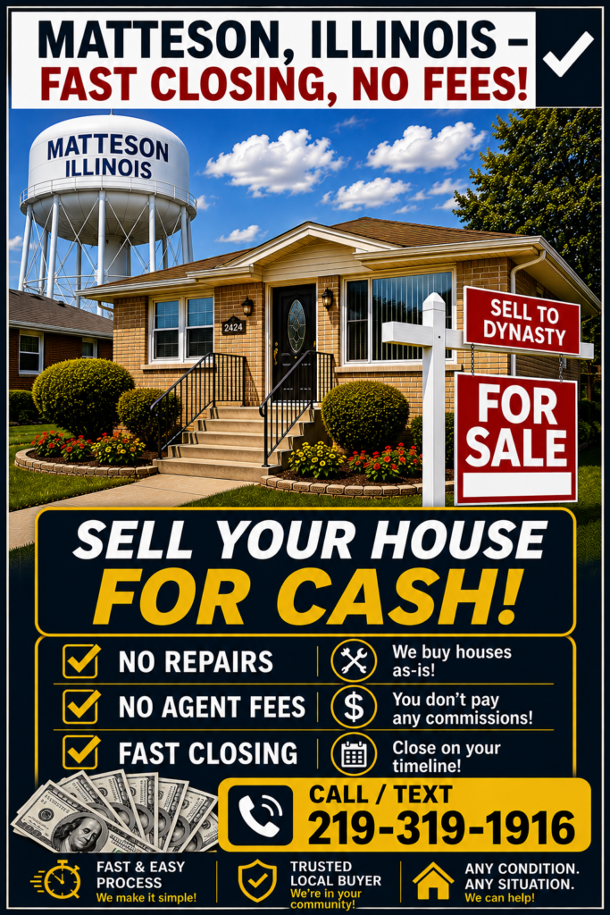 We Buy Houses in Matteson Illinois