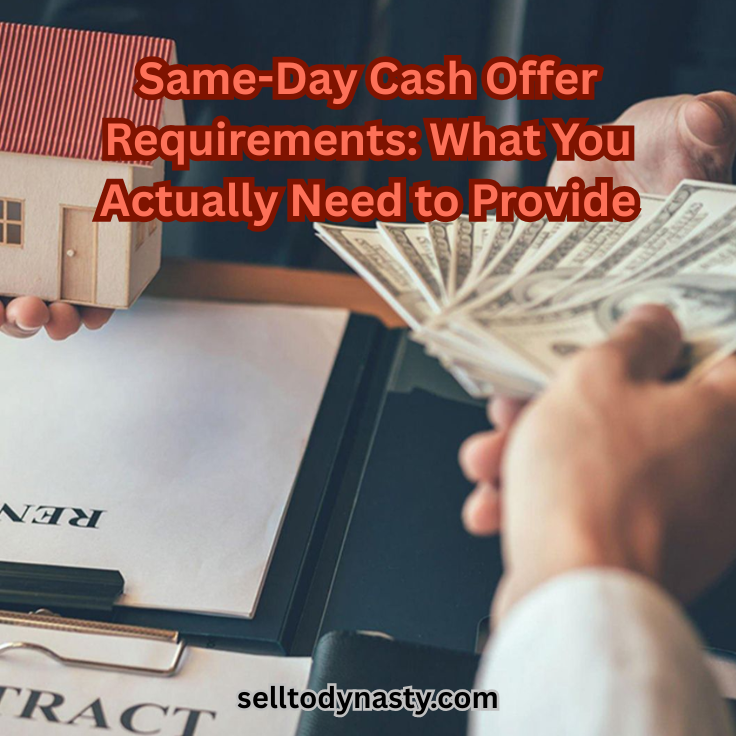 Same-Day Cash Offer Requirements: What You Actually Need to Provide